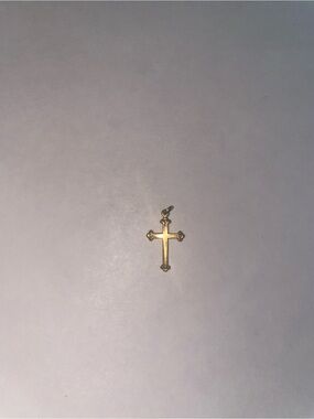 Vintage 10k Gold Cross Pendant Necklace Charm